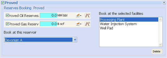 Reserves Booking inputs