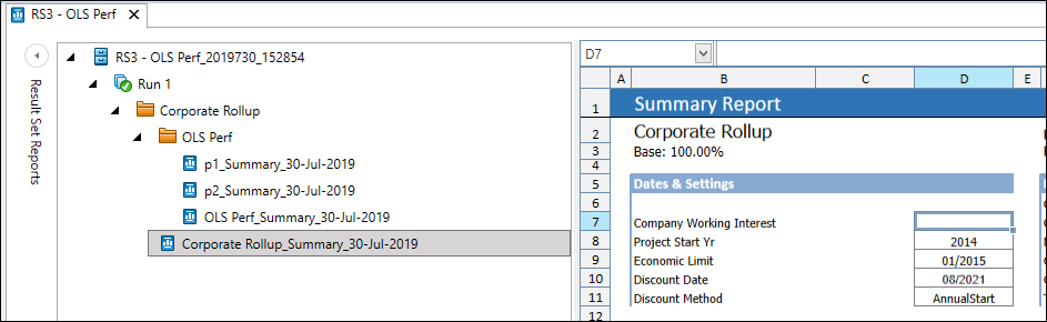 Economics-ResultSetReports-view