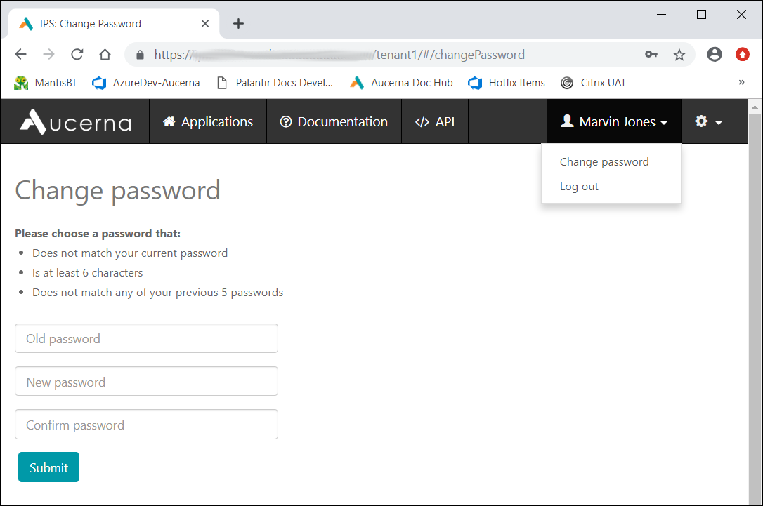 Tenant-Web-Change-Password-dialog