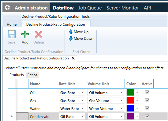 Administration-Decline-ProductRatioConfig