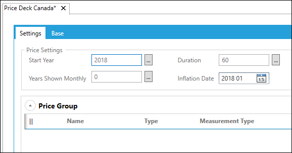 Price Management Settings tab