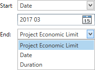 Setting the project end date