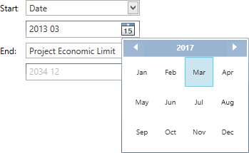 Setting the project start date