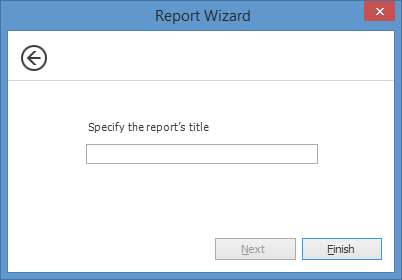Enter a report title
