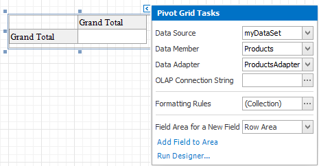 Open the grid designer