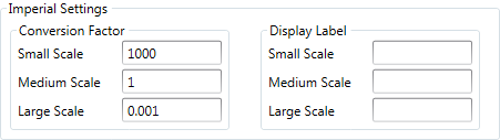 Conversion factors for the three scales