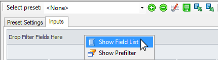 The Pivot Grid context menu with Show Field List selected