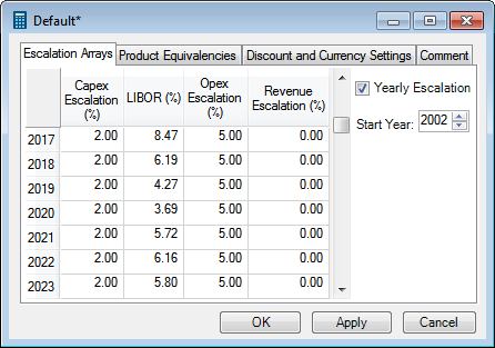 A Calculation Parameters document