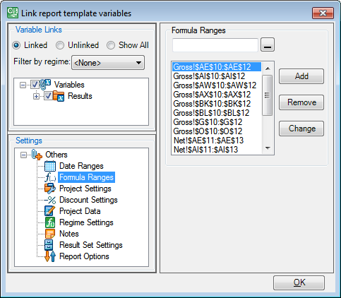 The Formula Ranges option