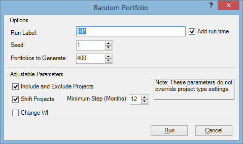 Random Portfolio tool