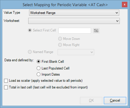 The Select Mapping window