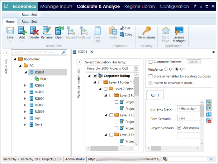 CalculateAndAnalyze workspace