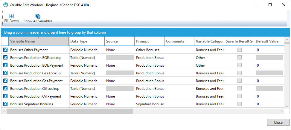 Economics-RegimeLibrary-VariableEdit-window