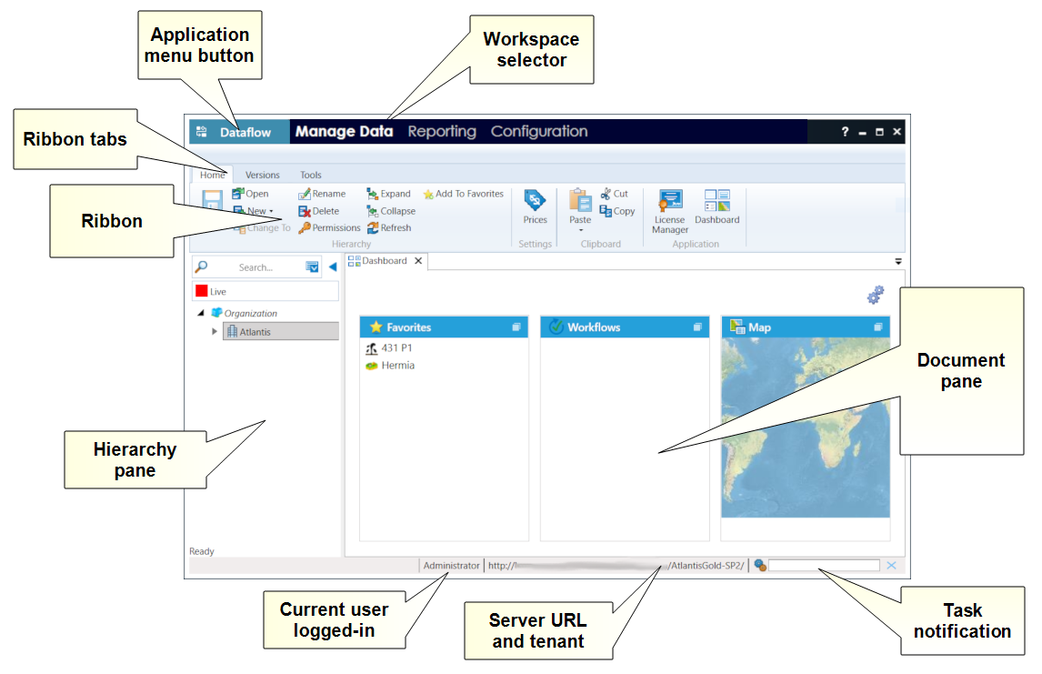 The application window