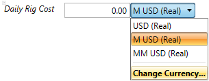 Change Currency option