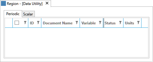 Data Utility screen