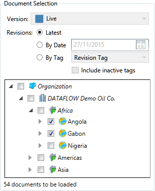 Document Selection section