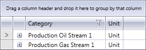 Preview of a line item grid