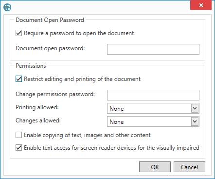 Password Security Options