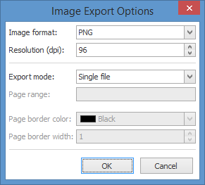 Image-specific export options