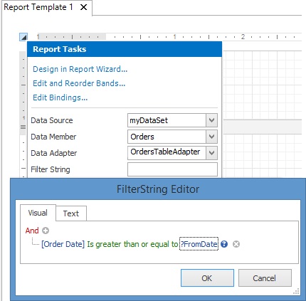 Opening the Filter String Editor