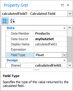 Specifying the Field Type property