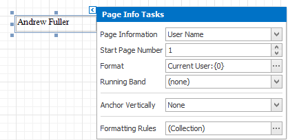 Formatting the user name