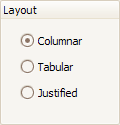 Report layout options
