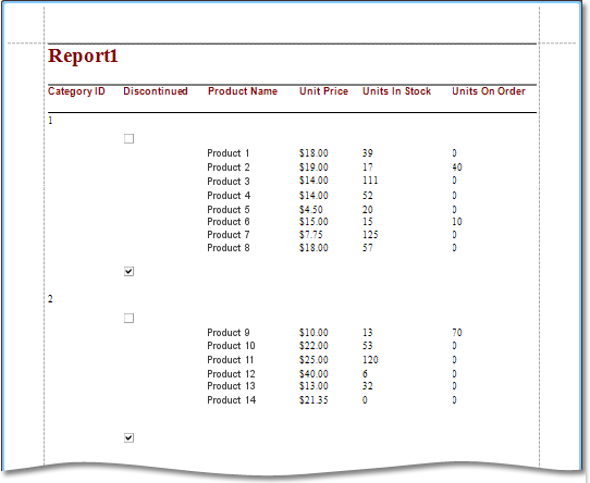 Sample report