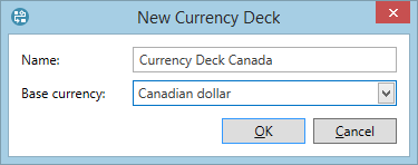 Add Currency Deck dialog