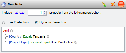 Example of a Dynamic Selection rule