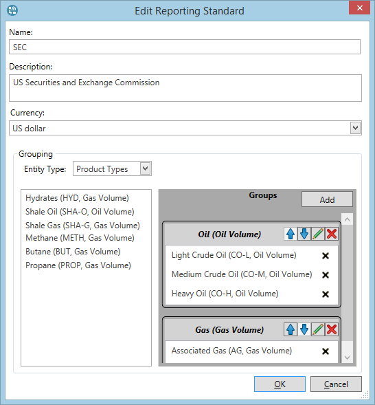 SEC reporting standard