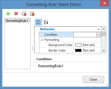 Formatting Rule Sheet Editor