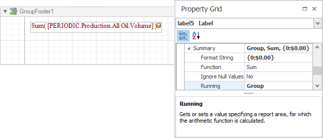 Adding a label to calculate a total