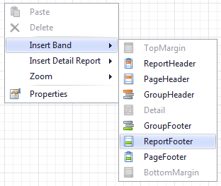 Adding a report footer