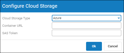 IPS Manager Add tenant config CloudStorage Azure dialog