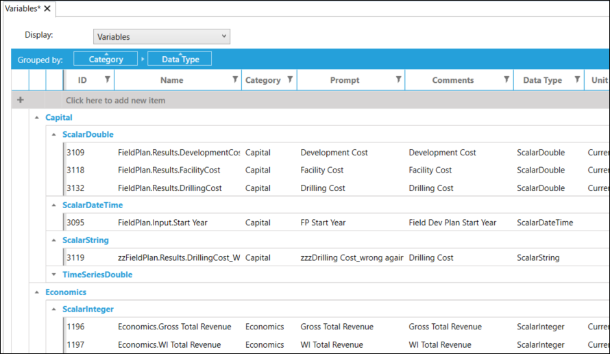 Dataflow-Configuration-Variables-grouped-table-view