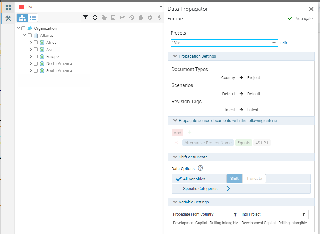 Dataflow Document Data Propagator blade