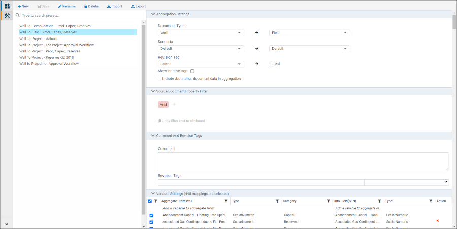Dataflow Data Aggregator interface