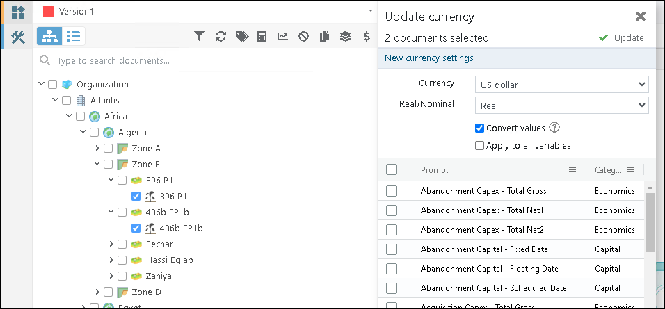 Dataflow Manage Data Update Currency blade
