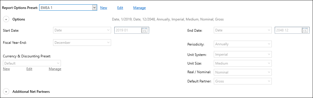 Economics-GenerateResultSetReport-ReportOptionsPreset