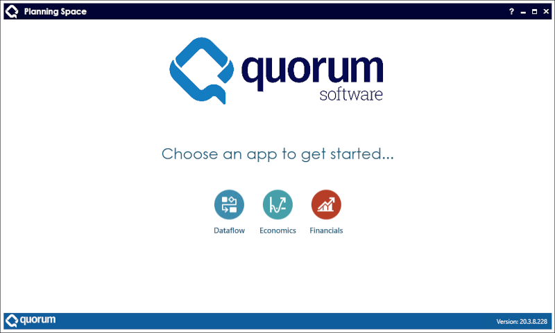 Planning Space Client application screen