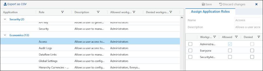 Roles interface - edit membership for a role