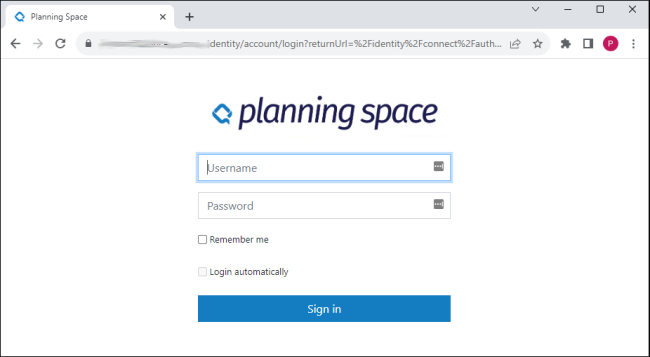 PlanningSpace-Web-login-to-tenant